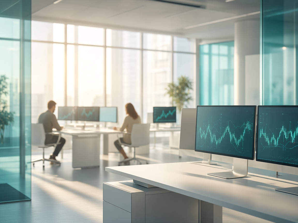 Nexus Invest AI product and support colleagues working together in a bright contemporary office